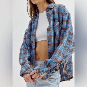 UO Urban Outfitters BDG Karl Slouchy Flannel Button Down Shirt. Size S.